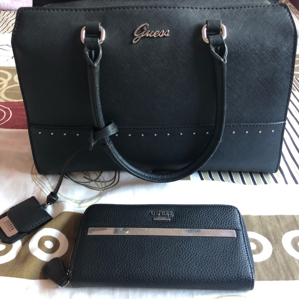 Black GUESS Purse and Wallet Set